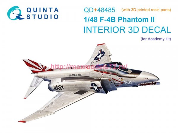 QD+48485   3D Декаль интерьера для F-4B Phantom II (Academy) (с 3D-печатными деталями) (thumb85103)